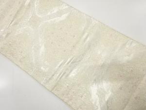 アンティーク　斜め格子に華紋織り出し袋帯（着用可）